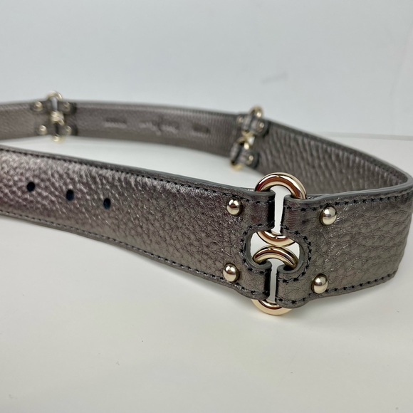 Cole Haan metallic Pebble Leather belt Womens - Picture 4 of 10